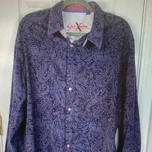 Robert Graham Purple Paisley Casual Button Down Shirt